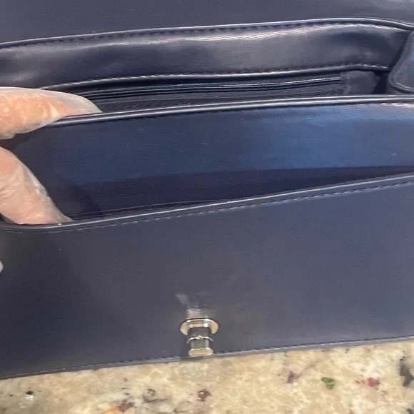 Badgley Mischka Navy Quilted Shoulder Bag NWT - Picture 8 of 11